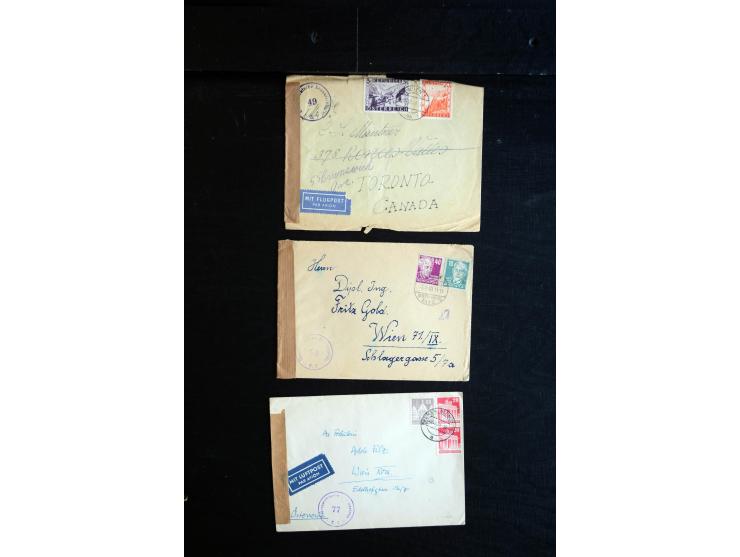 1945/60 (ca), interessanter Posten mit Zensurpost, dabei viel Auslandspost bzw. Incoming Mail, viele verschiedenene Zensuren 