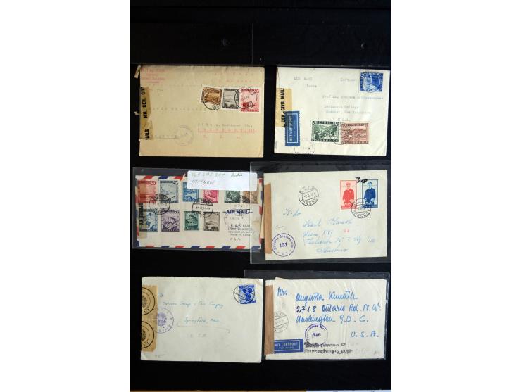 1945/60 (ca), interessanter Posten mit Zensurpost, dabei viel Auslandspost bzw. Incoming Mail, viele verschiedenene Zensuren 