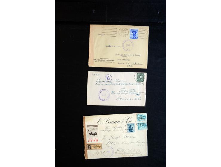 1945/60 (ca), interessanter Posten mit Zensurpost, dabei viel Auslandspost bzw. Incoming Mail, viele verschiedenene Zensuren 