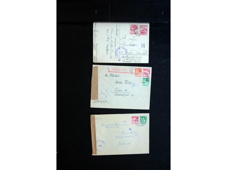 1945/60 (ca), interessanter Posten mit Zensurpost, dabei viel Auslandspost bzw. Incoming Mail, viele verschiedenene Zensuren 