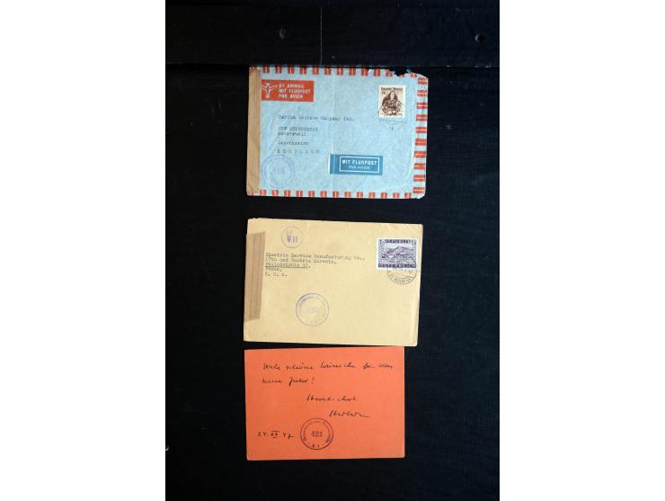 1945/60 (ca), interessanter Posten mit Zensurpost, dabei viel Auslandspost bzw. Incoming Mail, viele verschiedenene Zensuren 