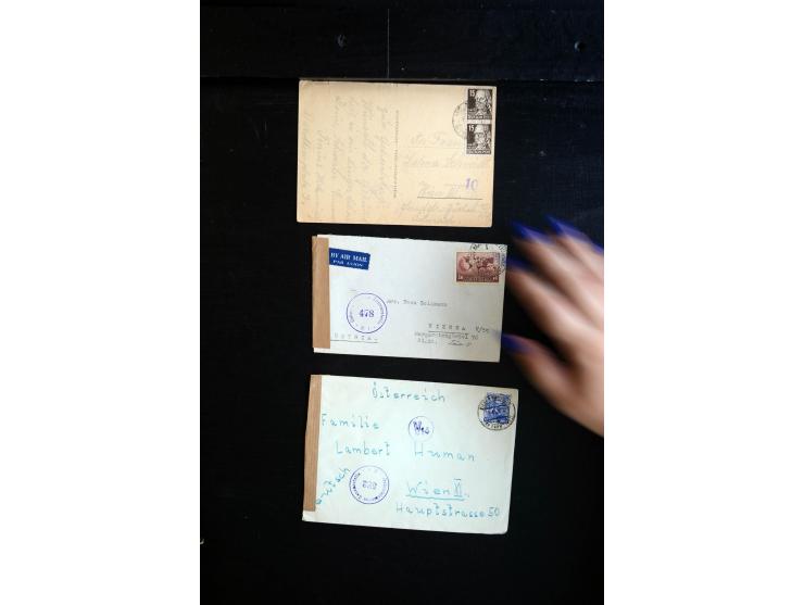 1945/60 (ca), interessanter Posten mit Zensurpost, dabei viel Auslandspost bzw. Incoming Mail, viele verschiedenene Zensuren 