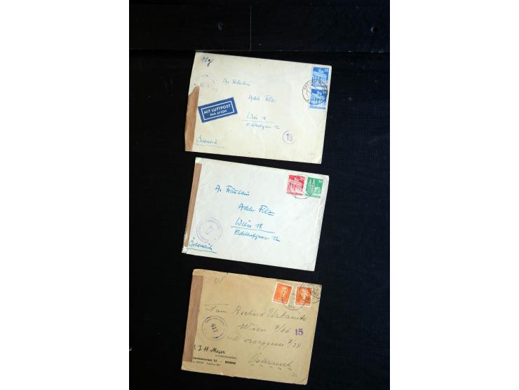 1945/60 (ca), interessanter Posten mit Zensurpost, dabei viel Auslandspost bzw. Incoming Mail, viele verschiedenene Zensuren 