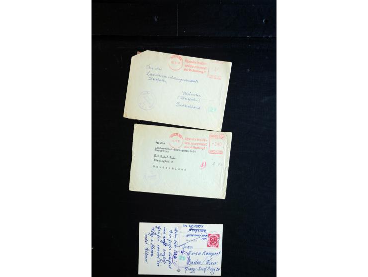 1945/60 (ca), interessanter Posten mit Zensurpost, dabei viel Auslandspost bzw. Incoming Mail, viele verschiedenene Zensuren 