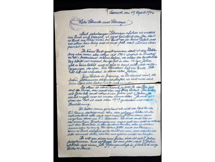 1945/60 (ca), interessanter Posten mit Zensurpost, dabei viel Auslandspost bzw. Incoming Mail, viele verschiedenene Zensuren 