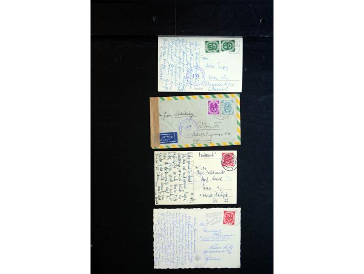 1945/60 (ca), interessanter Posten mit Zensurpost, dabei viel Auslandspost bzw. Incoming Mail, viele verschiedenene Zensuren 