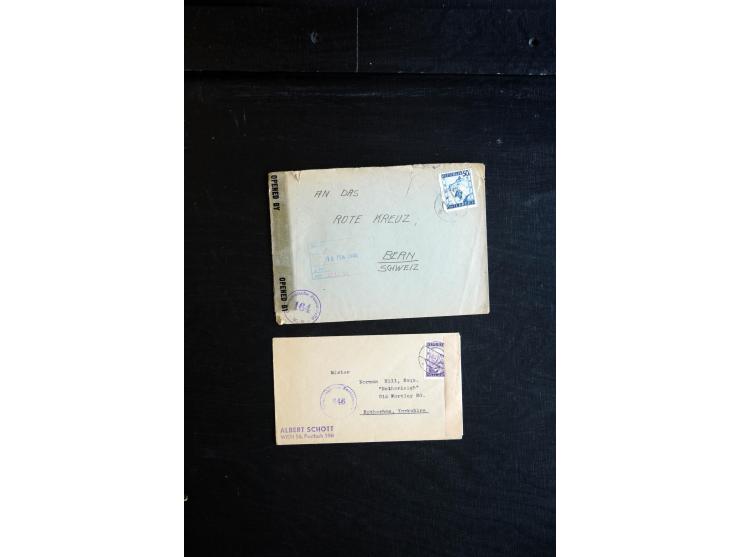 1945/60 (ca), interessanter Posten mit Zensurpost, dabei viel Auslandspost bzw. Incoming Mail, viele verschiedenene Zensuren 