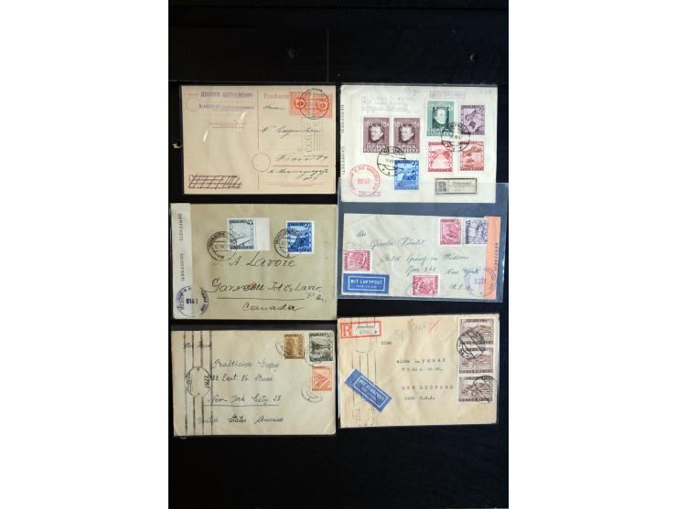 1945/60 (ca), interessanter Posten mit Zensurpost, dabei viel Auslandspost bzw. Incoming Mail, viele verschiedenene Zensuren 