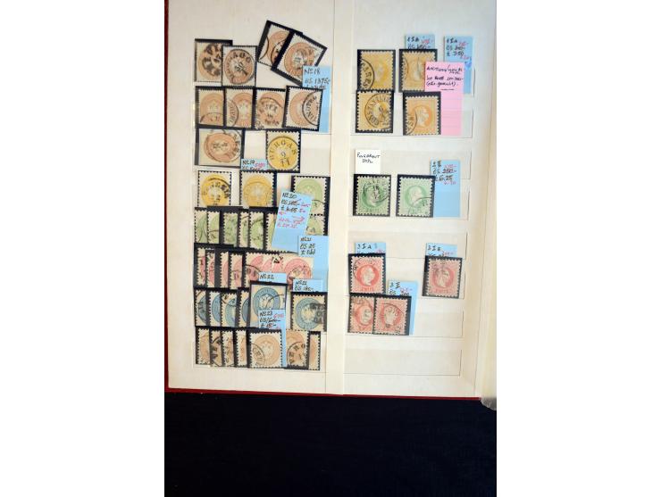1850/64, schöne gestempelte Sammlung mit u.a. Mi.-Nr. 1 (25, dabei Paar), 2 (24, dabei zwei Paare), 6II (8), 7II (10), 8II (1