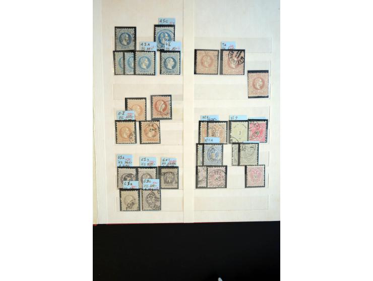 1850/64, schöne gestempelte Sammlung mit u.a. Mi.-Nr. 1 (25, dabei Paar), 2 (24, dabei zwei Paare), 6II (8), 7II (10), 8II (1