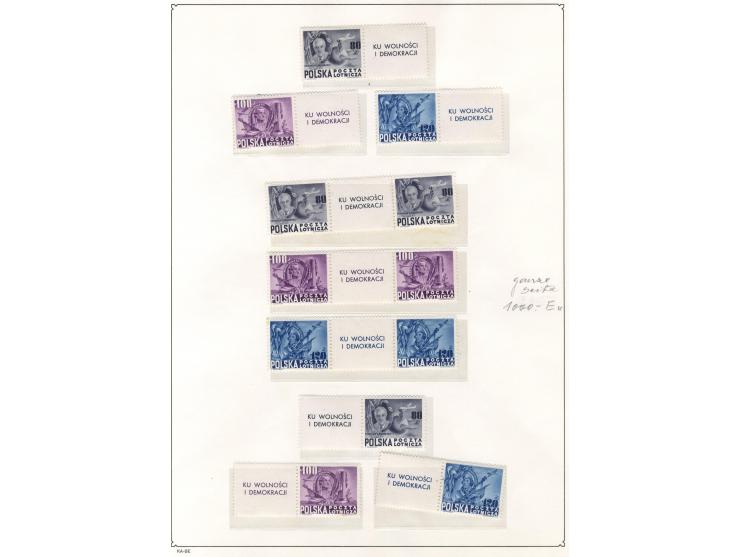 1946/62, postfrische und gestempelte Partie mit u.a. Mi.-Nr. 445-47 KLB, 515-17 KLB, 1151-55 KLB postfrisch und gestempelt, 1