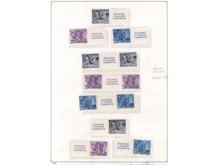 1946/62, postfrische und gestempelte Partie mit u.a. Mi.-Nr. 445-47 KLB, 515-17 KLB, 1151-55 KLB postfrisch und gestempelt, 1