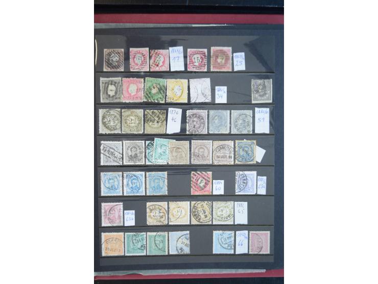 1853/1975 (ca.), fast ausschließlich gestempelte Sammlung mit u.a. Mi.-Nr. 1 (2), 3, 4 (Fotoattest Nucleo), 6, 44 etc., Klass