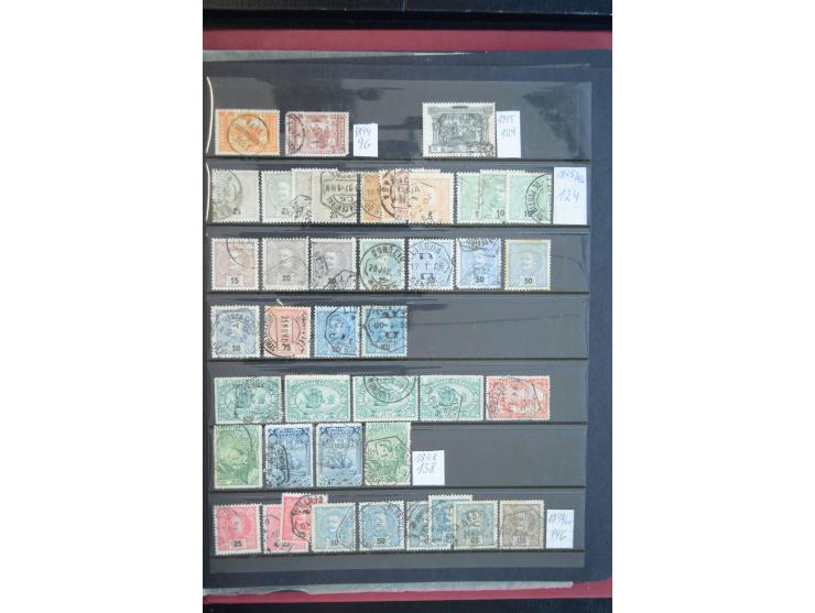 1853/1975 (ca.), fast ausschließlich gestempelte Sammlung mit u.a. Mi.-Nr. 1 (2), 3, 4 (Fotoattest Nucleo), 6, 44 etc., Klass