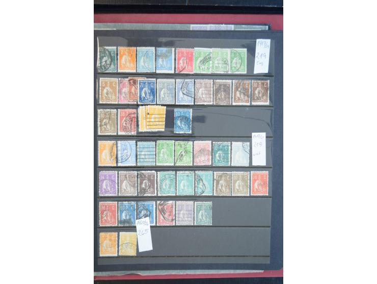 1853/1975 (ca.), fast ausschließlich gestempelte Sammlung mit u.a. Mi.-Nr. 1 (2), 3, 4 (Fotoattest Nucleo), 6, 44 etc., Klass