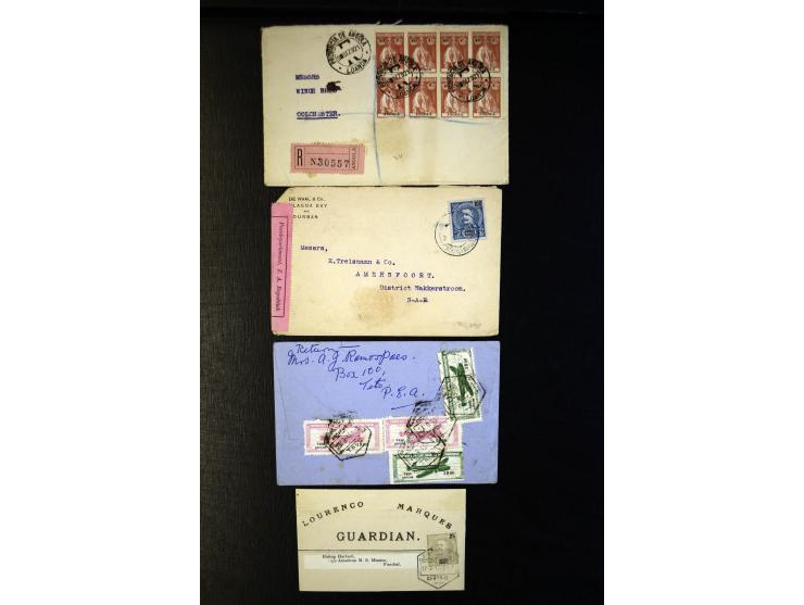 PORTUGAL UND KOLONIEN: 1860/1950 (ca.), über 200 Briefe und Karten, viel Kolonien, dabei Macao Nr. 161 a. Karte n. Hongkong