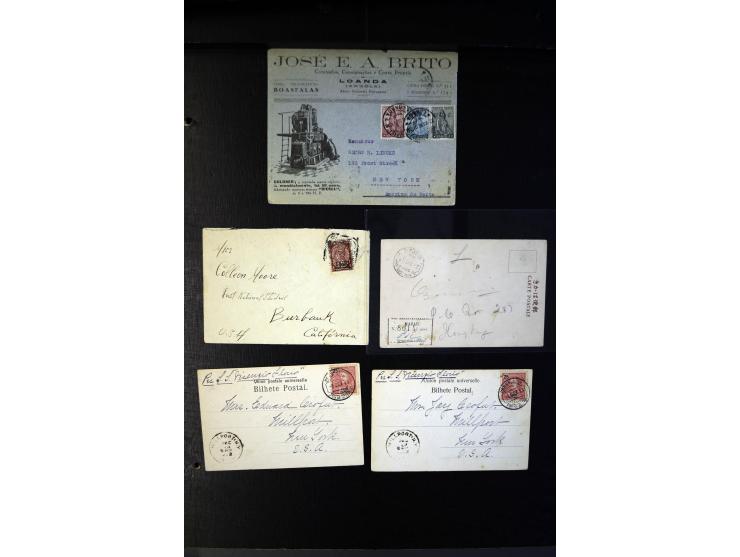 PORTUGAL UND KOLONIEN: 1860/1950 (ca.), über 200 Briefe und Karten, viel Kolonien, dabei Macao Nr. 161 a. Karte n. Hongkong