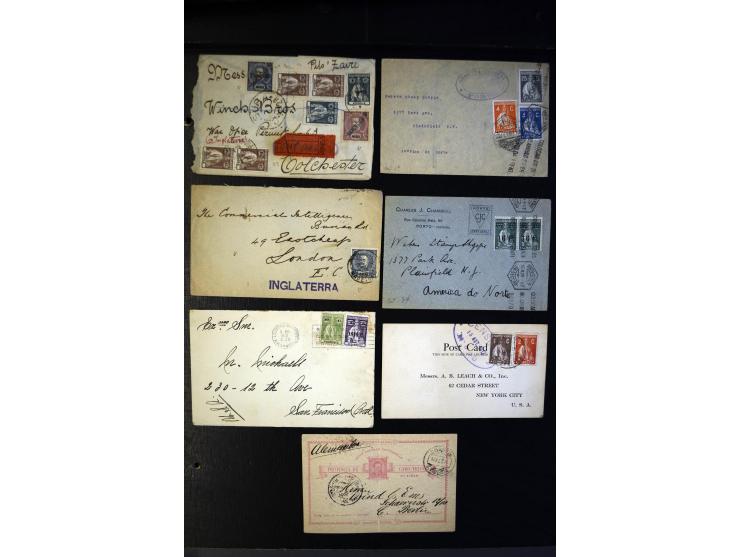PORTUGAL UND KOLONIEN: 1860/1950 (ca.), über 200 Briefe und Karten, viel Kolonien, dabei Macao Nr. 161 a. Karte n. Hongkong