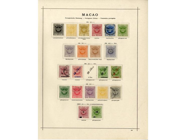 1868/1915 (ca.), ungebrauchte und gestempelte alte Sammlung mit vielen besseren werten und kpl. Ausgaben, dabei auch Macao un