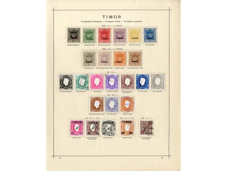 1868/1915 (ca.), ungebrauchte und gestempelte alte Sammlung mit vielen besseren werten und kpl. Ausgaben, dabei auch Macao un
