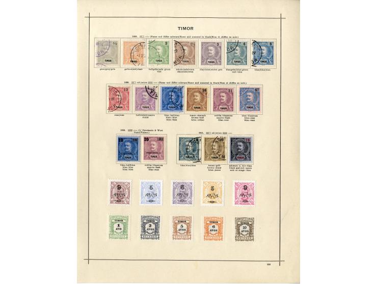 1868/1915 (ca.), ungebrauchte und gestempelte alte Sammlung mit vielen besseren werten und kpl. Ausgaben, dabei auch Macao un
