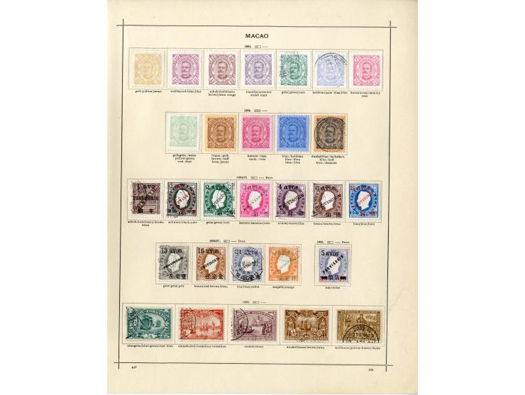 1868/1915 (ca.), ungebrauchte und gestempelte alte Sammlung mit vielen besseren werten und kpl. Ausgaben, dabei auch Macao un