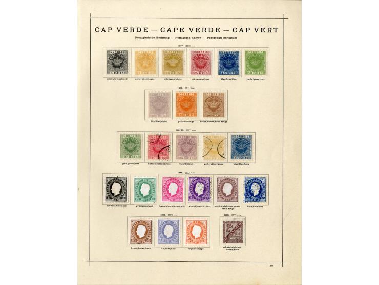 1868/1915 (ca.), ungebrauchte und gestempelte alte Sammlung mit vielen besseren werten und kpl. Ausgaben, dabei auch Macao un