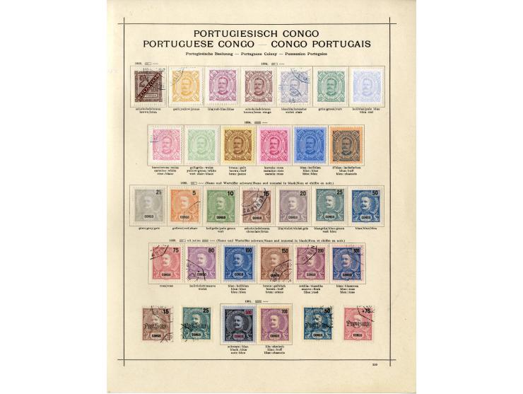 1868/1915 (ca.), ungebrauchte und gestempelte alte Sammlung mit vielen besseren werten und kpl. Ausgaben, dabei auch Macao un