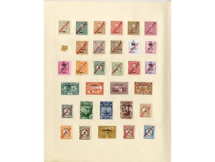 1868/1915 (ca.), ungebrauchte und gestempelte alte Sammlung mit vielen besseren werten und kpl. Ausgaben, dabei auch Macao un