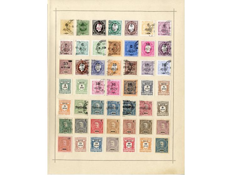 1868/1915 (ca.), ungebrauchte und gestempelte alte Sammlung mit vielen besseren werten und kpl. Ausgaben, dabei auch Macao un
