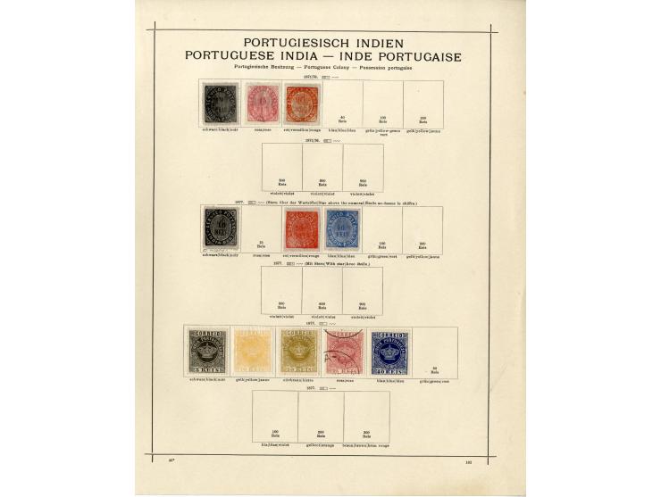 1868/1915 (ca.), ungebrauchte und gestempelte alte Sammlung mit vielen besseren werten und kpl. Ausgaben, dabei auch Macao un
