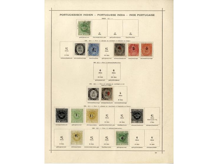 1868/1915 (ca.), ungebrauchte und gestempelte alte Sammlung mit vielen besseren werten und kpl. Ausgaben, dabei auch Macao un