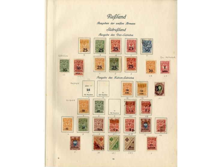 1857/1936, ungebrauchte und gestempelte Sammlung mit Armeepost, Post in China und Levante etc.