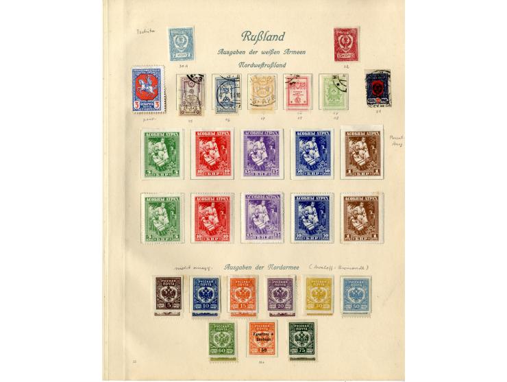 1857/1936, ungebrauchte und gestempelte Sammlung mit Armeepost, Post in China und Levante etc.