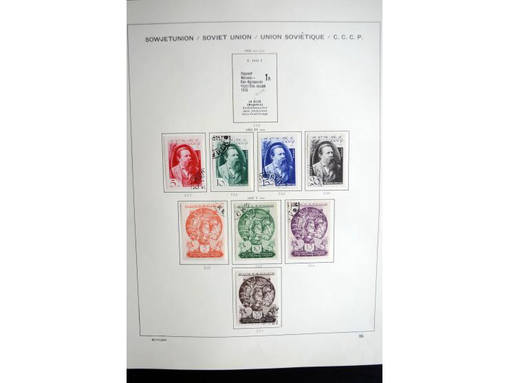 1858/1958, überwiegend gestempelte reichhaltige Sammlung mit guten Werten und Sätzen im Schaubek-Album und Einsteckbuch