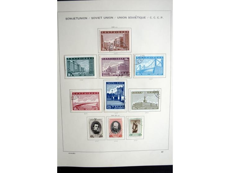 1858/1958, überwiegend gestempelte reichhaltige Sammlung mit guten Werten und Sätzen im Schaubek-Album und Einsteckbuch