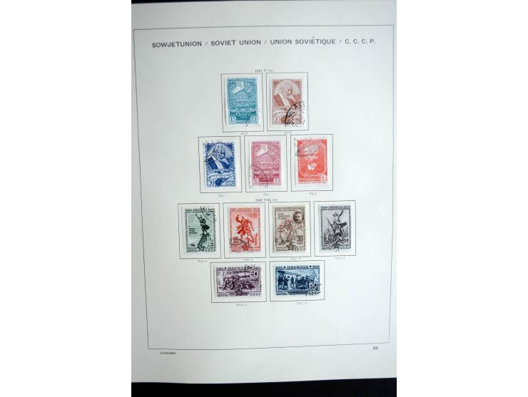 1858/1958, überwiegend gestempelte reichhaltige Sammlung mit guten Werten und Sätzen im Schaubek-Album und Einsteckbuch