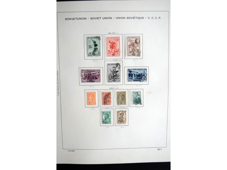 1858/1958, überwiegend gestempelte reichhaltige Sammlung mit guten Werten und Sätzen im Schaubek-Album und Einsteckbuch