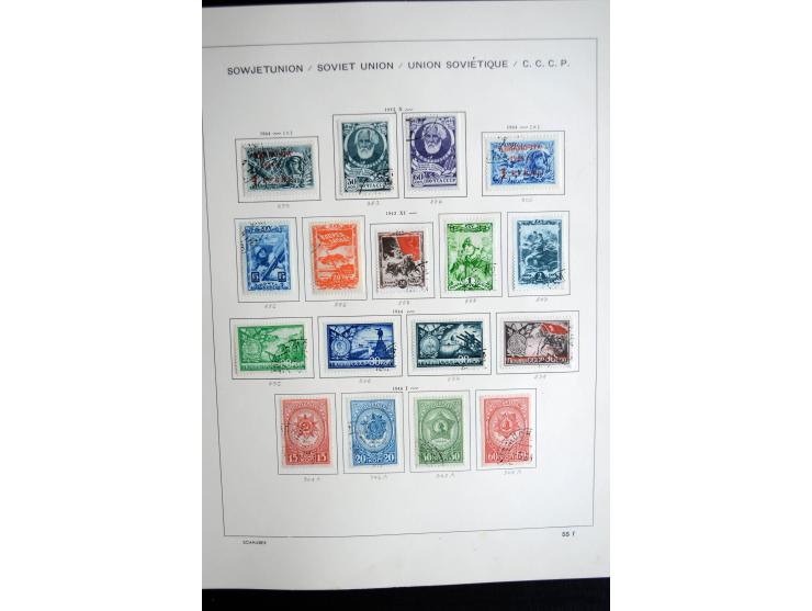 1858/1958, überwiegend gestempelte reichhaltige Sammlung mit guten Werten und Sätzen im Schaubek-Album und Einsteckbuch