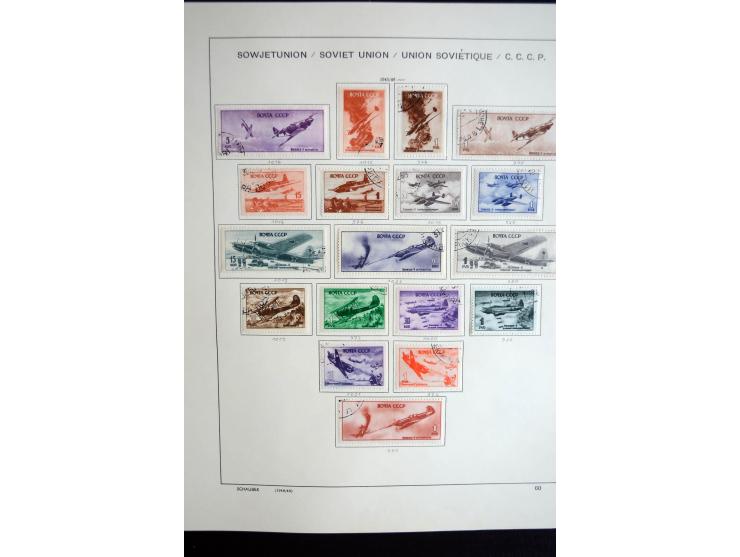 1858/1958, überwiegend gestempelte reichhaltige Sammlung mit guten Werten und Sätzen im Schaubek-Album und Einsteckbuch