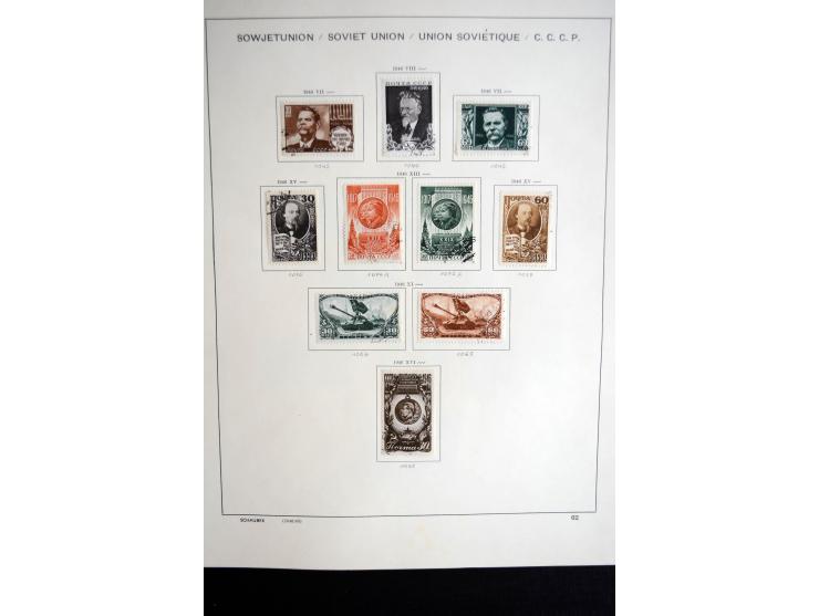 1858/1958, überwiegend gestempelte reichhaltige Sammlung mit guten Werten und Sätzen im Schaubek-Album und Einsteckbuch