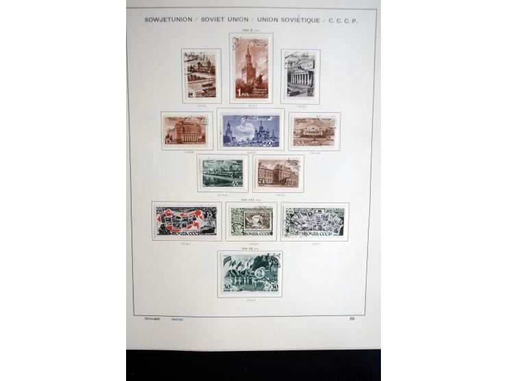 1858/1958, überwiegend gestempelte reichhaltige Sammlung mit guten Werten und Sätzen im Schaubek-Album und Einsteckbuch
