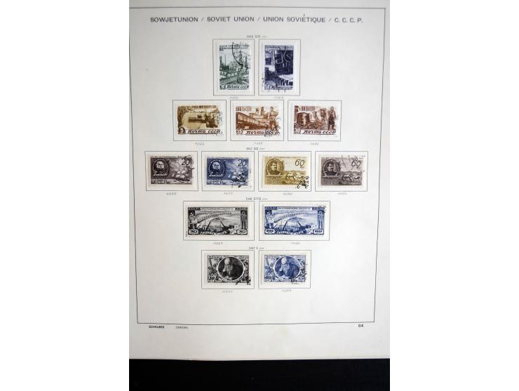 1858/1958, überwiegend gestempelte reichhaltige Sammlung mit guten Werten und Sätzen im Schaubek-Album und Einsteckbuch