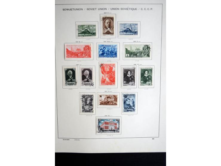 1858/1958, überwiegend gestempelte reichhaltige Sammlung mit guten Werten und Sätzen im Schaubek-Album und Einsteckbuch