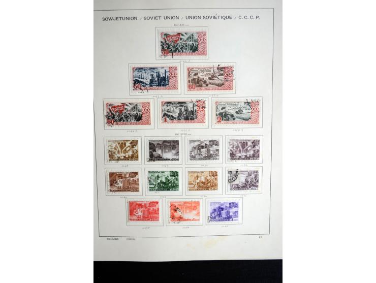 1858/1958, überwiegend gestempelte reichhaltige Sammlung mit guten Werten und Sätzen im Schaubek-Album und Einsteckbuch