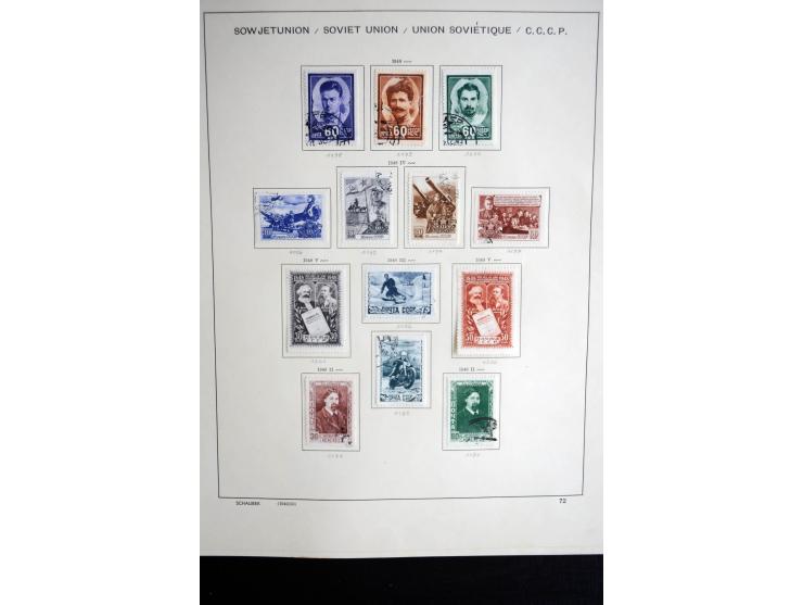 1858/1958, überwiegend gestempelte reichhaltige Sammlung mit guten Werten und Sätzen im Schaubek-Album und Einsteckbuch
