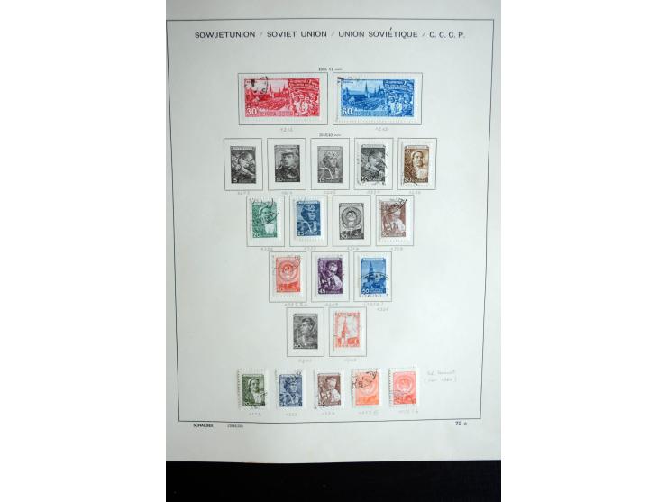 1858/1958, überwiegend gestempelte reichhaltige Sammlung mit guten Werten und Sätzen im Schaubek-Album und Einsteckbuch