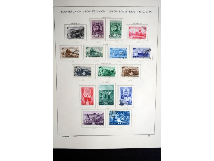 1858/1958, überwiegend gestempelte reichhaltige Sammlung mit guten Werten und Sätzen im Schaubek-Album und Einsteckbuch