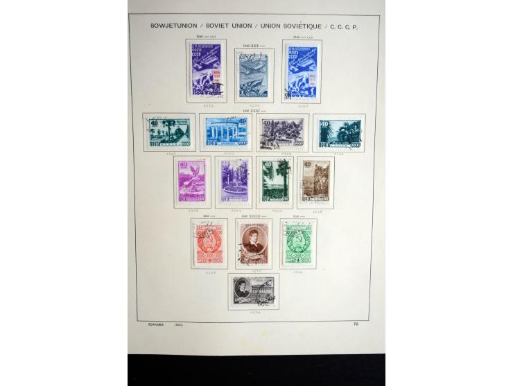 1858/1958, überwiegend gestempelte reichhaltige Sammlung mit guten Werten und Sätzen im Schaubek-Album und Einsteckbuch