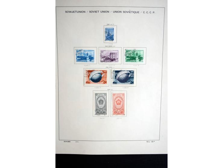 1858/1958, überwiegend gestempelte reichhaltige Sammlung mit guten Werten und Sätzen im Schaubek-Album und Einsteckbuch